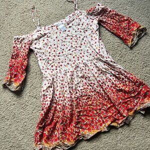 Esley Cold Shoulder Floral Mini Dress